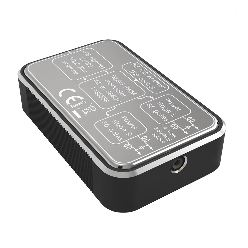 E1DA Power DAC V2.1 Kopfhörerverstärker mit 2,5/3,5 Adapter, Typ B auf A Kabel PEQ DSP BLE DAC Image