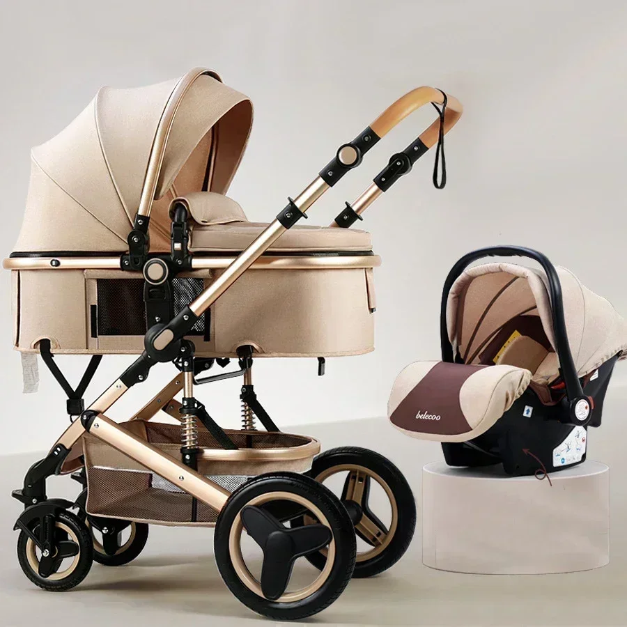 Kinderwagen 3-in-1 Kinderwagen für Neugeborene, Buggy-Reisesystem, Multifunktionswagen, Carrinho de Bebe 3 Em 1-Kinderwagen
