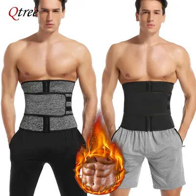 Qtree Männer Workout Taille Trainer Bauch Abnehmen Mantel Sauna Body Shaper Trimmer Gürtel Bauch Image