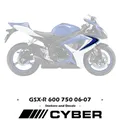 Decalcomanie per adesivi per carenatura completa del veicolo Replica originale di fabbrica OEM per SUZUKI GSX-R GSXR 600 750 K6 2006-2007