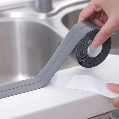 Selbst klebende Küche Keramik Aufkleber Klebeband PVC Wand Ecke Linie Waschbecken Aufkleber Image