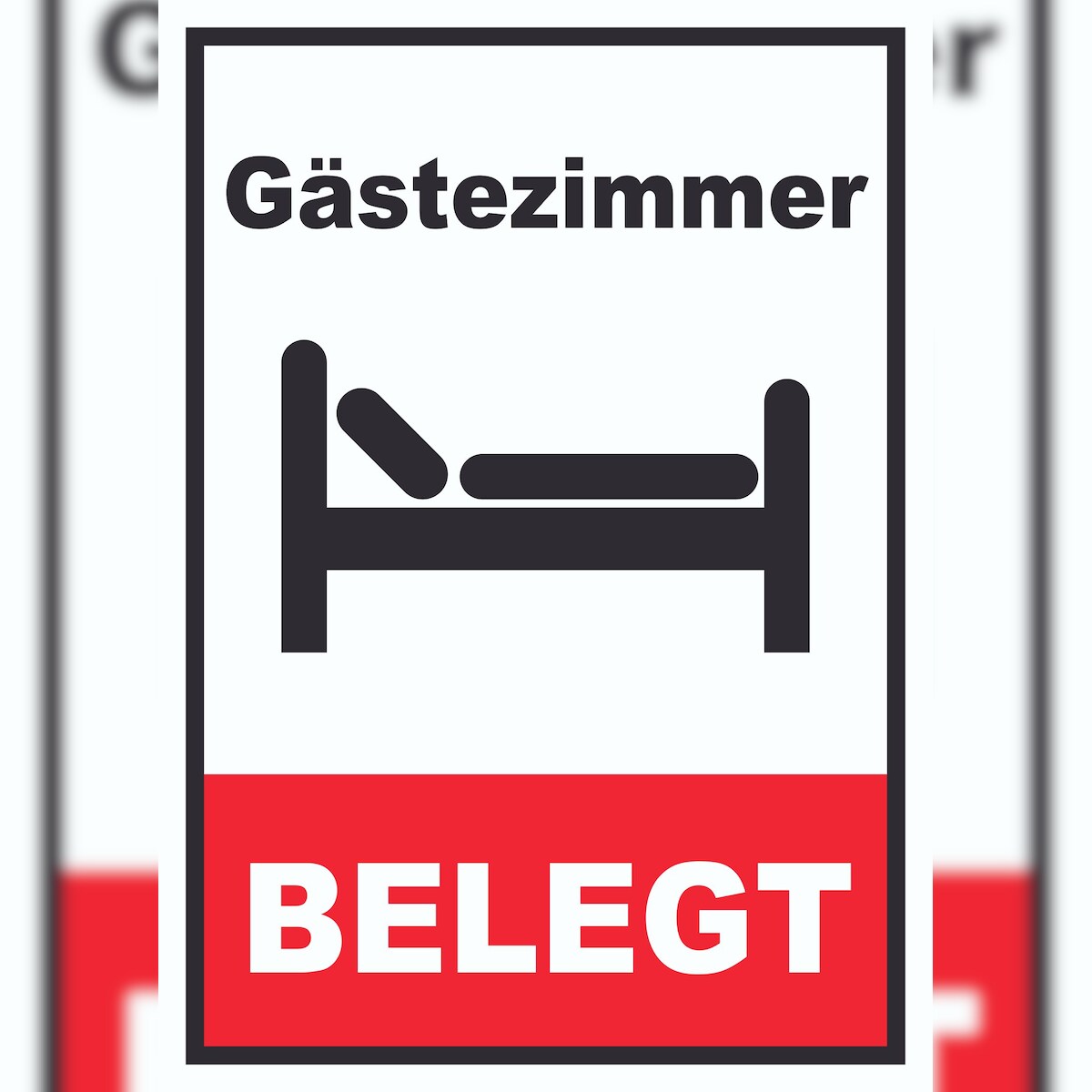 Gästezimmer belegt Schild Zimmer belegt Hochkant A6 (105x148mm) Image