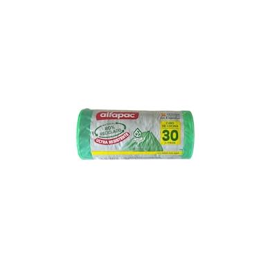 Alfapac - Pack mit 60 Rollen von 15 Müllbeuteln 'Antibakteriell' 55x60cm, 30L Selbstverschluss (insgesamt 900 Müllbeutel) Image