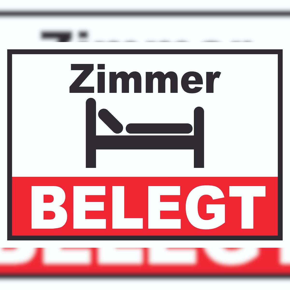 HB-Druck Zimmer BELEGT Schild A3 (297x420mm) Image