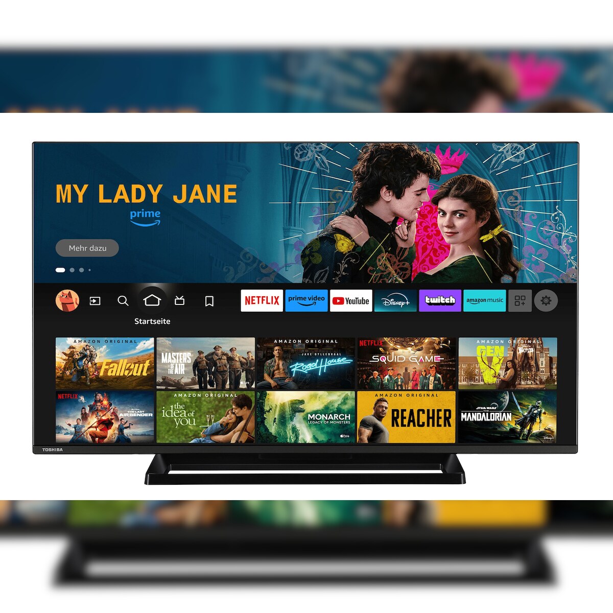 Toshiba 43 Zoll Fernseher Fire TV (4K UHD Smart TV, Dolby Vision HDR, Triple-Tuner, Alexa Built-In) Image