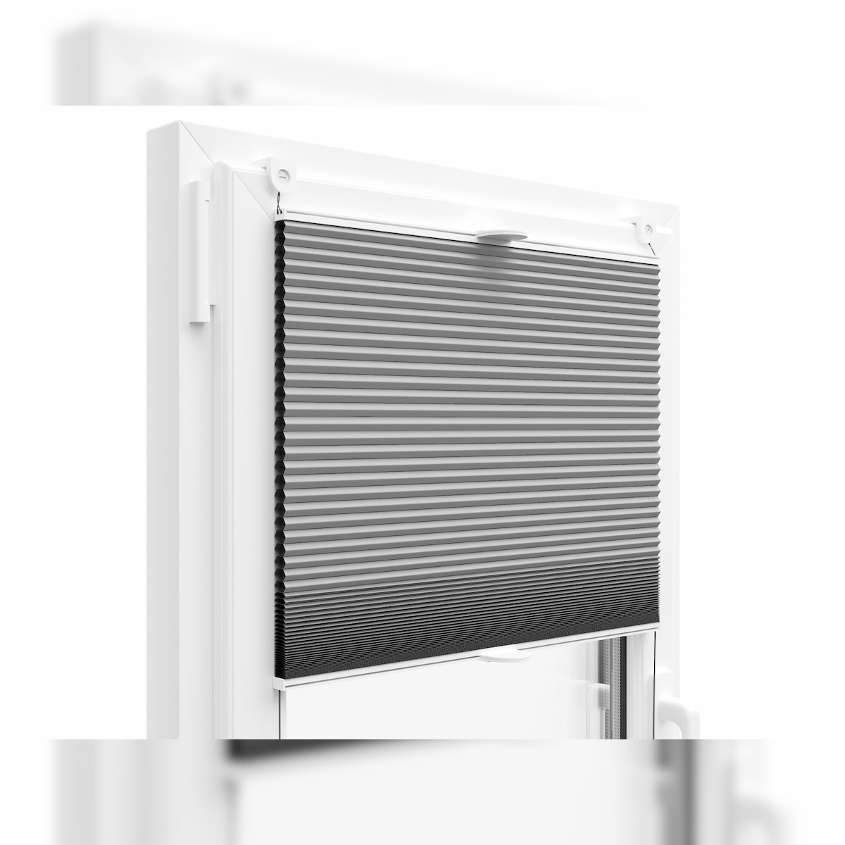 KS Handel 24 THERMO WABENPLISSEE 100% VERDUNKELND FALTROLLO JALOUSIE (Hellgrau PM04, 105x200 cm) Image