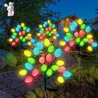 Solar-Osterei-Bodensteckleuchte für den Außenbereich – 20 LED-Perlen für Hof, Garten und Rasen, Wegdekoration, Feiertagsdekoration, 1 Stück