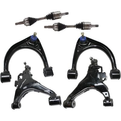 2020 Toyota Tundra 12-Piece Kit Front, Driver and Passenger Side Axle Assembly, Four Wheel Drive, Supplied with Standard Neoprene Outboard Boot, New, includes (2) Axle Assembly, (3) Brake Disc, (1) Brake Pad Set, and (4) Control Arm