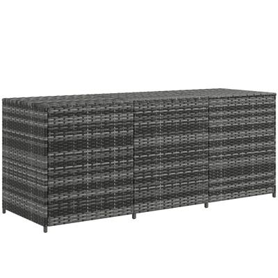 175 Gallon Outdoor Storage Box with Inner Liner, PE Rattan Wicker Deck Box with Pneumatic Bar Lift for Indoor & Outdoor