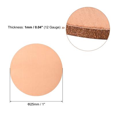 Pure Copper Sheet, 8pcs 20 Gauge T2 Copper Metal Round Plate