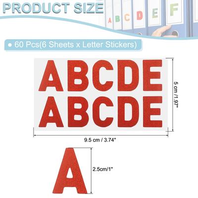 Letter Stickers 1", Self Adhesive Alphabet Number Sticker