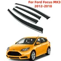 Per Ford Focus 3 MK3 2012-2018 Hatchback e Berlina Visiere per finestre Protezione antipioggia Sfiato laterale Deflettore Sterzo Modanatura in acciaio Trim