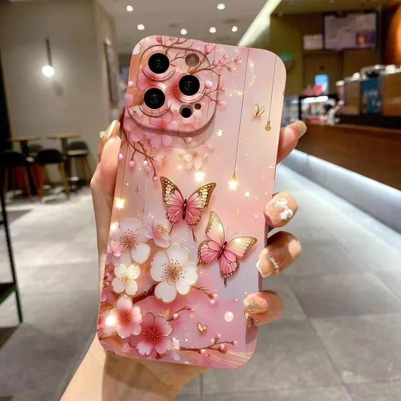 Di lusso Romantico Acquerello Farfalla Fiore Caso Per Xiaomi Redmi Nota 14 13 12 Pro Plus 12S 11S 11 10 Redmi 13 12 14C 13C Copertura