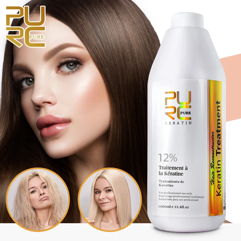 PURC Brasilianische Keratin-Haarbehandlung, Glättung, Glättung für tiefe lockige Haarbehandlung, professionelle Haarpflegeprodukte, REIN Image