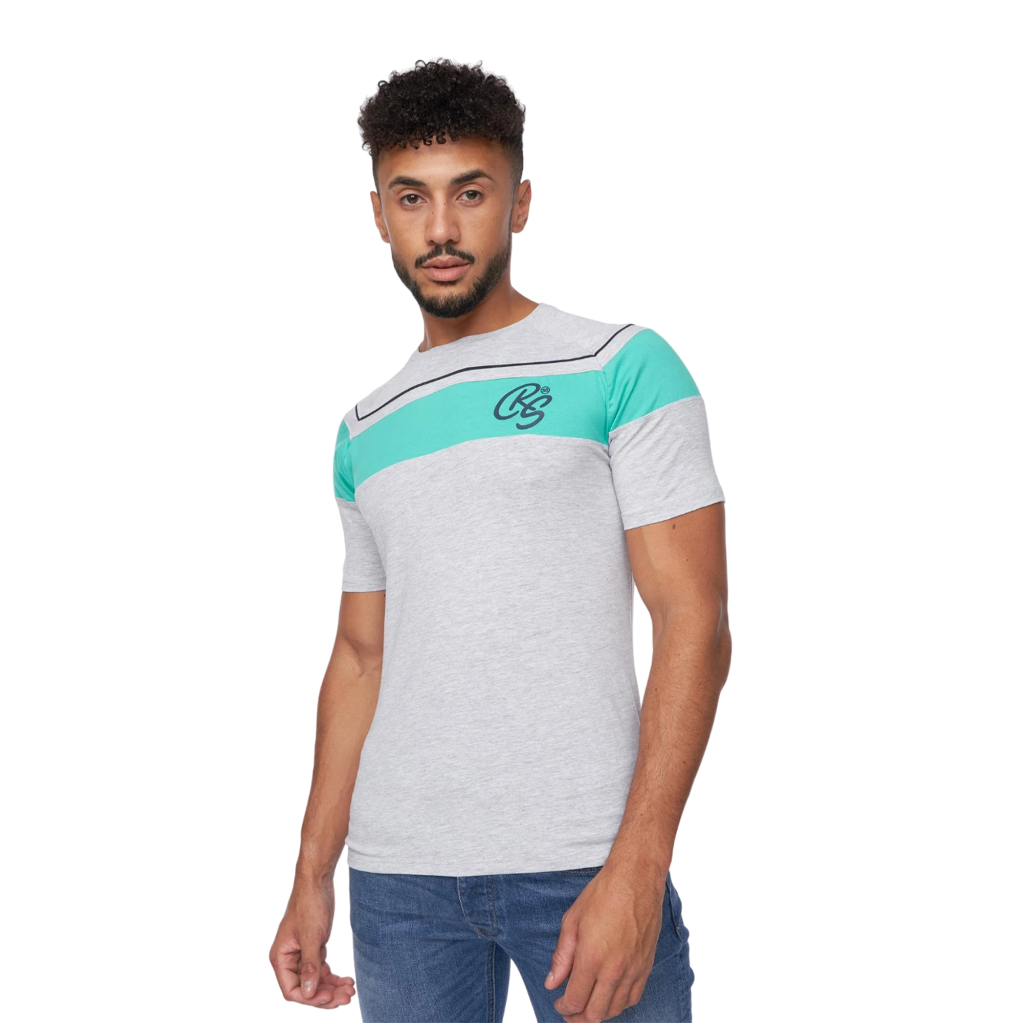 Crosshatch - "Craftore" T-Shirt für Herren (Grau meliert)