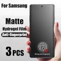 3 pezzi Proteggi schermo Per Samsung Galaxy S25 Ultra S25 Ultra Plus S24 Ultra Plus S23 S22 S21 S20 Plus Ultra Note 20 Ultra 10 Plus Idrogel TPU Satinato Anti-bolle Anti-impronte Ultra Sottile