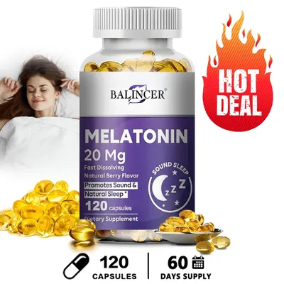 Balincer Melatonin - Supports Mood, Cognitive Relaxation, Healthy Sleep - Immune System,