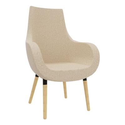 fm Büromöbel Sessel »Pirum« hohe Rückenlehne Gestell Holz beige, 71x102.5x48 cm Image