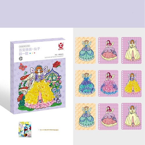 Prinzessin Fee Stechen Malset Verkleidung Malen Für Kleine Mädchen Prinzessinnen Feen Malen Bastelbuch Für Mädchen Alter 3456 Jahre Geburtstagsfest Geschenk Für Kinder Weihnachtsgeschenk Image