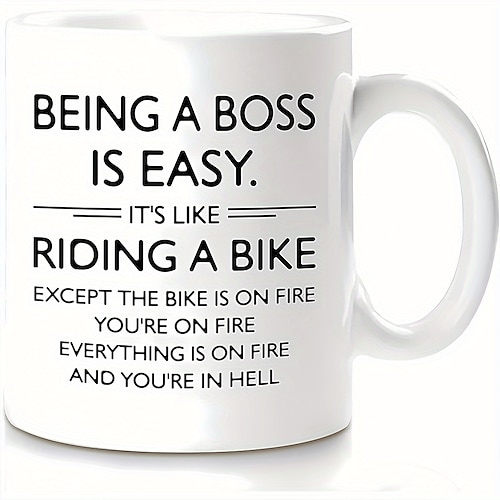 1 Stück „Best Boss Day"-Geschenkbecher für Frauen und Männer, 325 ml, Keramik-Kaffeetasse, Boss Lady, Geschenke für Frauen, lustige Geschenke für Chef, Büro, Chef, Geburtstagsgeschenke für Frauen, Image