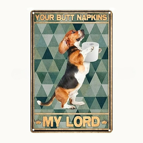 1 Stück Retro-Metall-Blechschild „Haustierhund"-Blechschild, Vintage-Küchenschilder, Wanddekoration, Malerei, Wandbehang für Heimdekoration, Wandkunst, Metall-Blechschild, 20 x 30 cm/8'' x 12'' Image