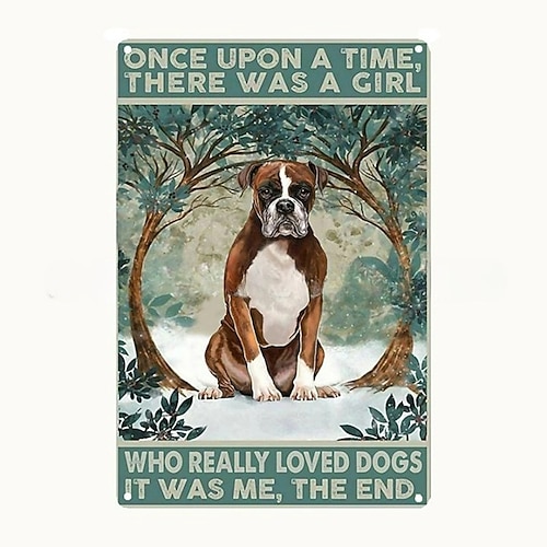 1 Stück Retro-Metall-Blechschild „Haustierhund"-Blechschild, Vintage-Küchenschilder, Wanddekoration, Malerei, Wandbehang für Heimdekoration, Wandkunst, Metall-Blechschild, 20 x 30 cm/8'' x 12'' Image