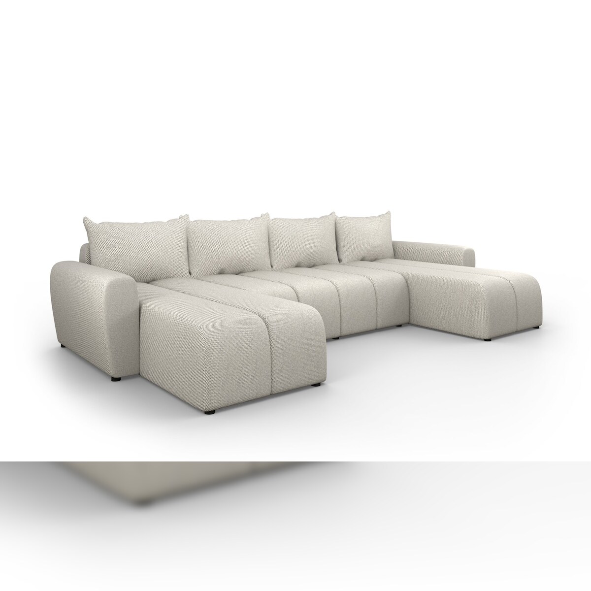 Couchgarnitur Sofa Sofagarnitur Paula U mit Schlaffunktion Wohnlandschaft Image