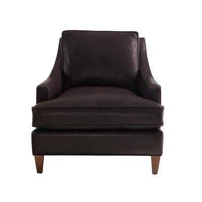 Cameron Leather Chair - Espresso Leather, Fossil - Ballard Designs