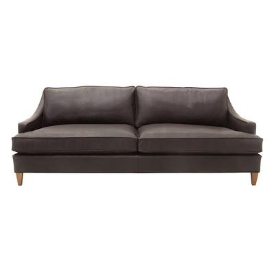 Cameron Leather Sofa - Tobacco Leather, Latte - Ballard Designs