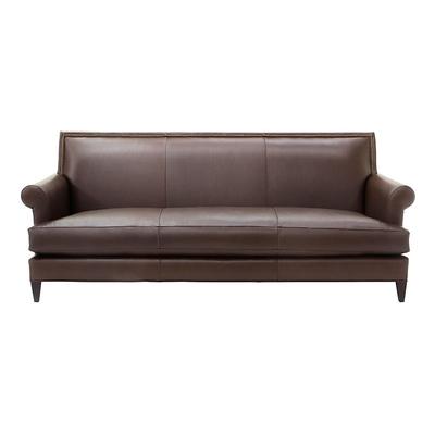 Juliana Leather Sofa - Espresso Leather, Latte - Ballard Designs