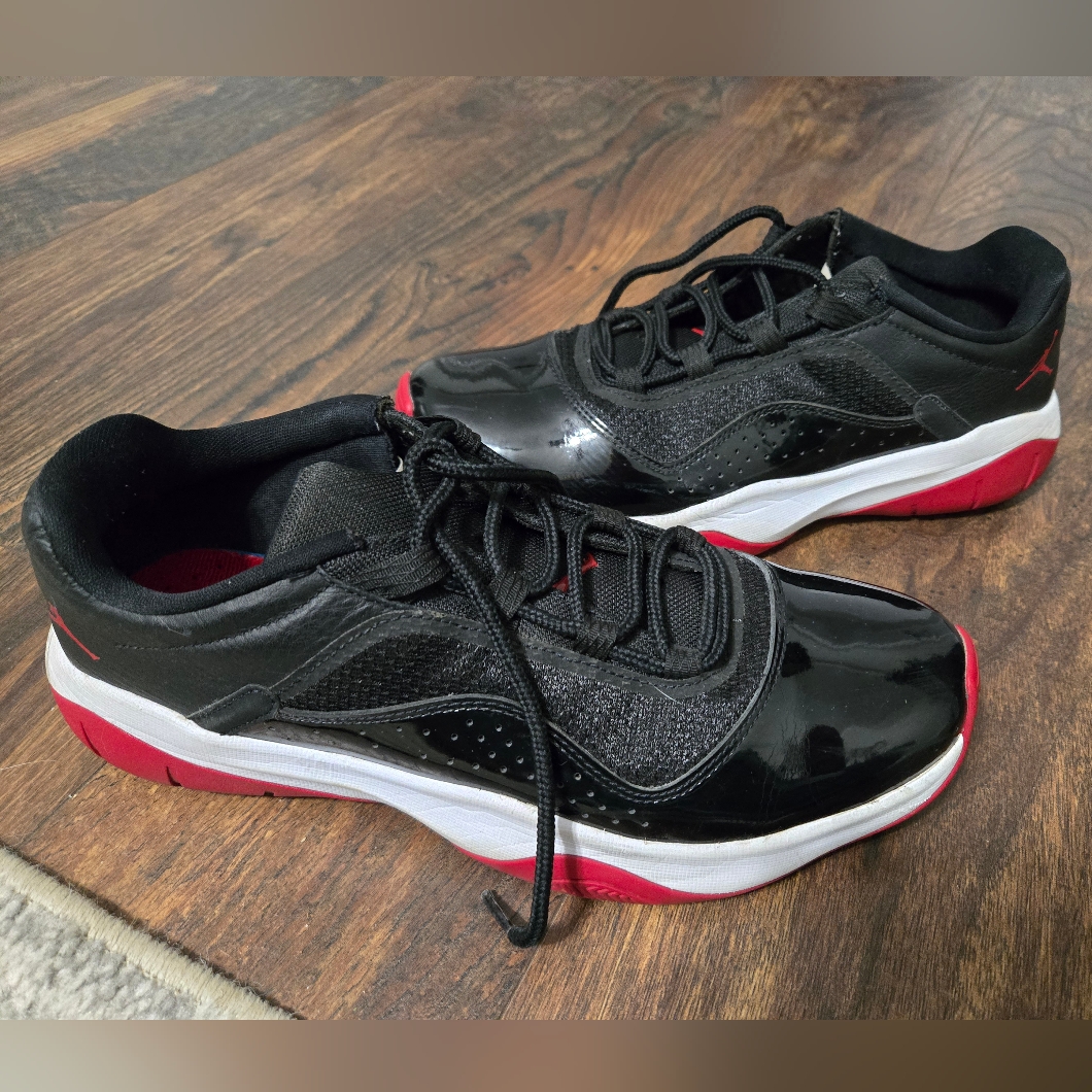 Nike Shoes | Air Jordan 11 Cmft Low Mens Casual Shoe Red Black White Nike Good Condition | Color: Black/Red | Size: 9.5