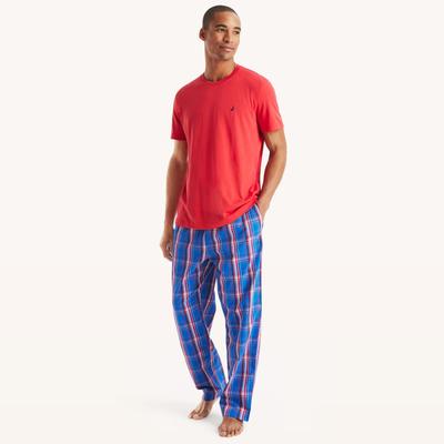 Nautica Men's Plaid Pajama Pant Set Buoy Red, XL