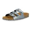 Pantolette LICO "Pantolette Bioline Sensation", Gr. 33, grau, Synthetik, Schuhe