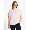 Rundhalsshirt TOMMY HILFIGER CURVE "CRV REG SCRIPT C-NK TEE SS", Damen, Gr. 50, rosa (light pink), Single Jersey, Obermaterial: 100% Baumwolle, unifarben, casual, tailored fit, Rundhals, Kurzarm abgerundeter Saum, Shirts, in Großen Größen,...