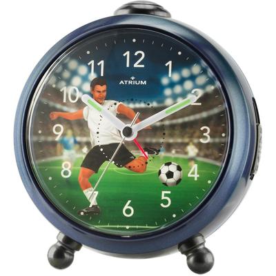 Quarzwecker ATRIUM "A932-5", blau (blau, schwarz), Wecker, Kinder, Kinderwecker,Fußball,Geschenkidee,Kinderzimmer,Schulanfang,Geburtstag Image