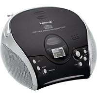 LENCO UKW-Radio SCD-24 mit CD stereo, silber (schwarz, silber), B:21,5cm H:13cm T:24cm, Radios