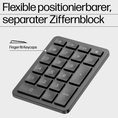 HP Wireless-Tastatur "960 Ergonomische", schwarz, B:39,88cm H:3,92cm T:23,36cm, Tastaturen