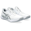 Indoorschuh ASICS "GEL-TACTIC 12", Gr. 39, weiß (weiß, pure silber), Textil, Synthetik, sportlich, Schuhe