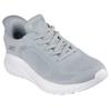 Slip-On Sneaker SKECHERS "BOBS SQUAD CHAOS-CURRENT MUSE", Damen, Gr. 43, mintgrün, sage, Textil, casual, Schuhe, Slipper, Freizeitschuh in veganer Verarbeitung
