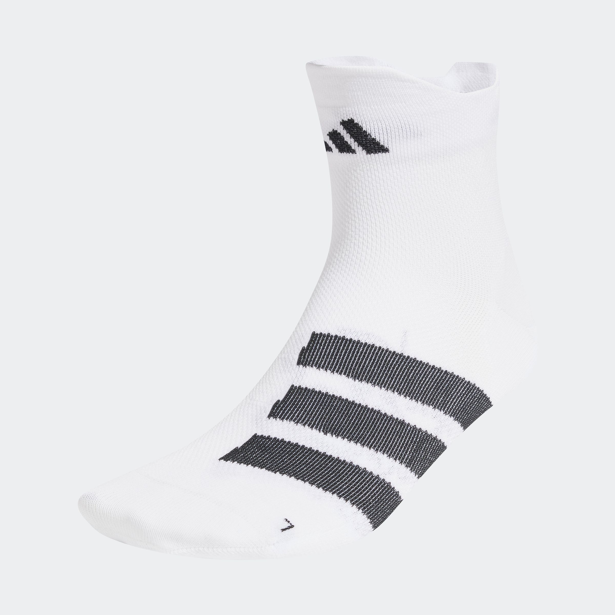 Funktionssocken ADIDAS PERFORMANCE "RUNxADIZEROSock", Damen, Gr. M (40/42), schwarz-weiß (weiß, schwarz, schwarz), Obermaterial: 78% Polyamid, 17% Polyester, 5% Elasthan, Socken