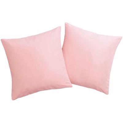 Dekokissen HOME AFFAIRE "Parry Microfaser" Gr. 1, rosa (rosé, unifarben), B:40cm L:40cm, Polyester, Dekokissen_Sitzkissen_Kissenhüllen, 2-er Set, unifarben, Kissenhüllen ohne Füllung, mit Reißverschluss Image