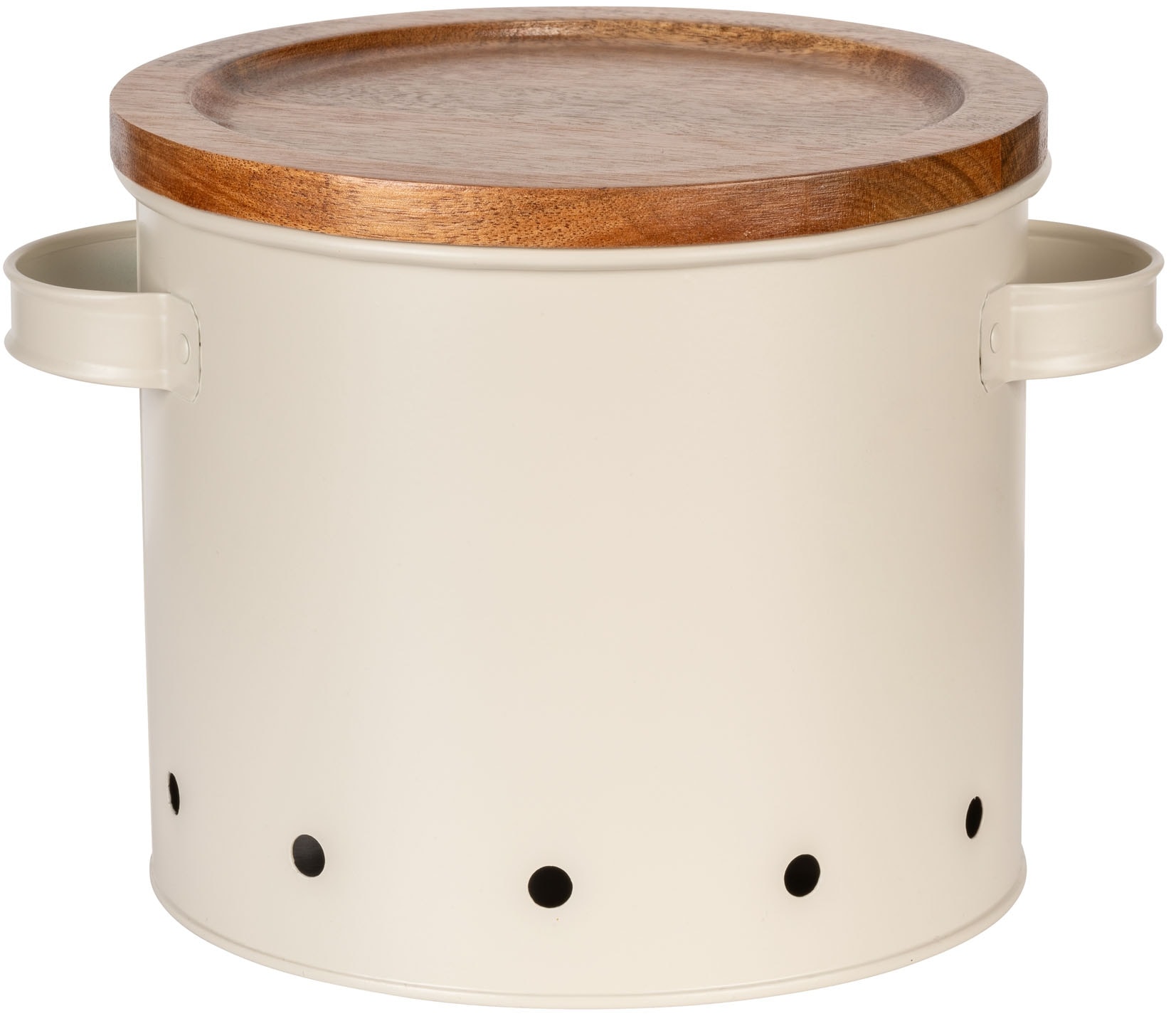 Vorratsdose WENKO "Modell Aria", beige (creme, natur), H:16,5cm, Lebensmittelaufbewahrungsbehälter, Aufbewahrungsdose für Lebensmittel mit Deckel & Luftlöchern, 3,8 L Image