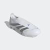Fußballschuh ADIDAS PERFORMANCE "PREDATOR LEAGUE LACELESS FG/MG", Gr. 40, cloud weiß, silber metallic, bright royal, Synthetik, sportlich, Schuhe