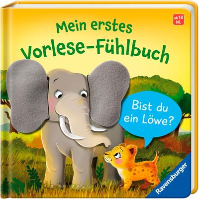 Buch RAVENSBURGER "Pappbilderbuch, Mein erstes Vorlese-Fühlbuch: Bist du ein Löwe?", bunt, B:16,7cm H:16,7cm T:1,5cm, Bücher