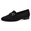 Slipper MARCO TOZZI, Damen, Gr. 41, schwarz, Textil, unifarben, Veloursleder, elegant, Schuhe, Blockabsatz, Loafer, Businessschuh mit Schmuckspange