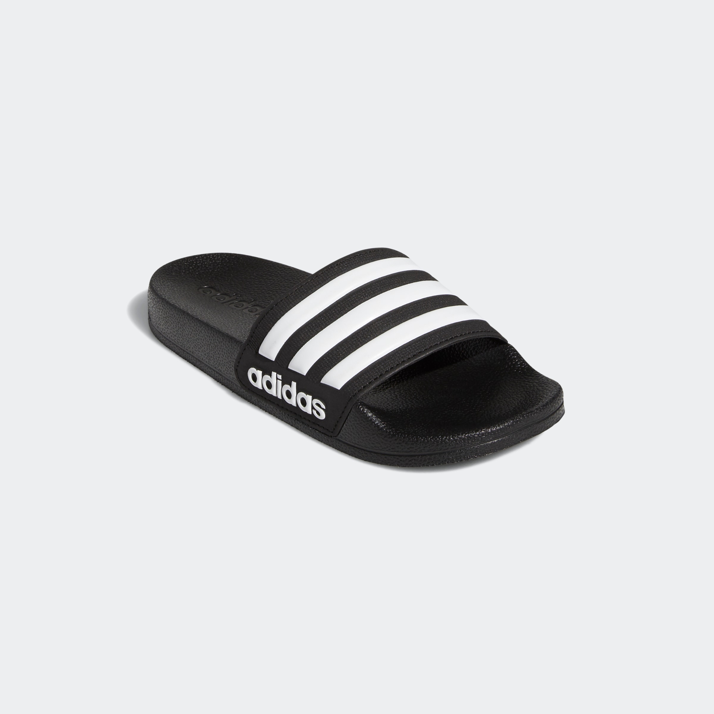 Badesandale ADIDAS SPORTSWEAR "SHOWER ADILETTE", Gr. 31, schwarz-weiß (core schwarz, cloud weiß, core schwarz), Synthetik, Schuhe Image