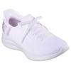 Slip-On Sneaker SKECHERS "ULTRA FLEX 3.0-SHINING GLITZ", Damen, Gr. 35, weiß, Textil, Glitzer, sportlich, Schuhe Sneaker, Komfortschuh, Slipper, Sneaker mit coolen Glitzer-Nieten