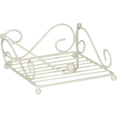 Serviettenhalter HOME AFFAIRE "Antik II", weiß, B:18cm H:9cm L:18cm, Metall, Serviettenhalter Image