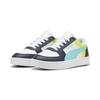Sneaker PUMA "CAVEN 2.0 BLOCK JR", Kinder, Gr. 38, puma weiß, safe lake, new navy, Synthetik, mehrfarbig, sportlich, Schuhe
