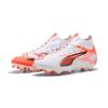 Fußballschuh PUMA "ULTRA 5 MATCH+ FG/AG", Gr. 43, puma weiß, puma schwarz, glowing rot, Synthetik, sportlich, Schuhe